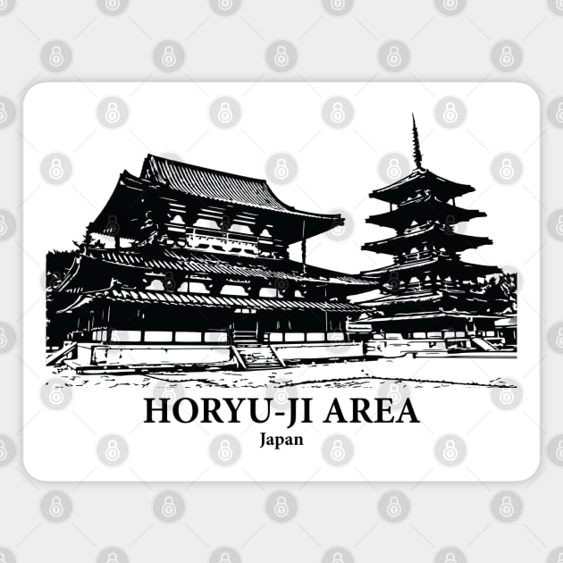 Horyu-ji Area - Japan Magnet by Lakeric